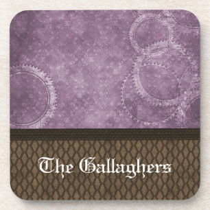 Ensemble de Dessous de verre en métal Steampunk, v