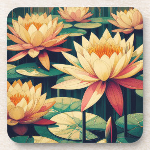 Ensemble de dessous de verre en plastique dur Lotu