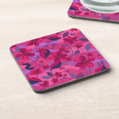 Ensemble de dessous de verre en plastique Fleurs M (Côté gauche)