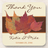 Ensemble de Dessous de verre Feuille Brown à sécha (Devant)