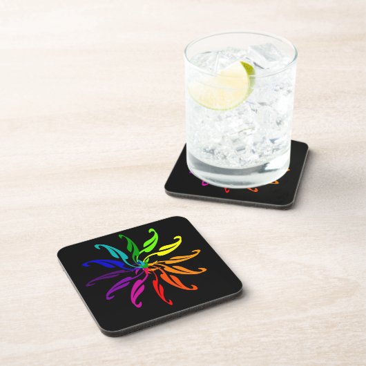 Ensemble de dessous de verre - Feuilles de couleur (Côté Droit)