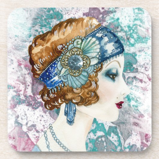 Ensemble de dessous de verre Flapper Girl des anné (Devant)