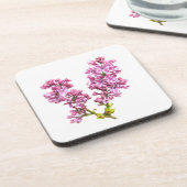 Ensemble de dessous de verre - Fleurs Lilac (Côté gauche)