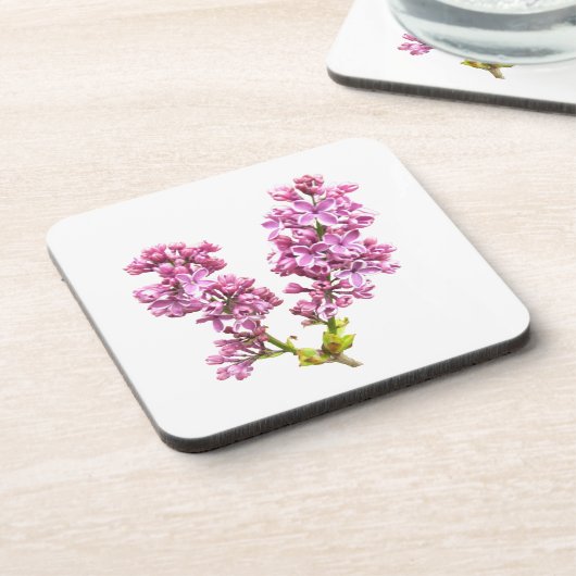 Ensemble de dessous de verre - Fleurs Lilac (Côté gauche)