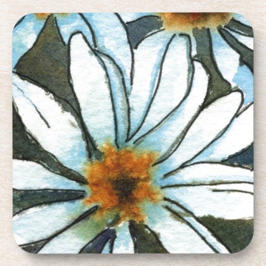 Ensemble de Dessous de verre floraux "Daisy #1" (Devant)