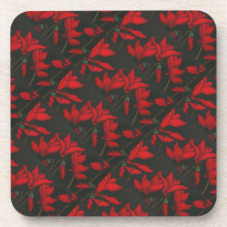 Ensemble de Dessous de verre floraux "Motif à carr