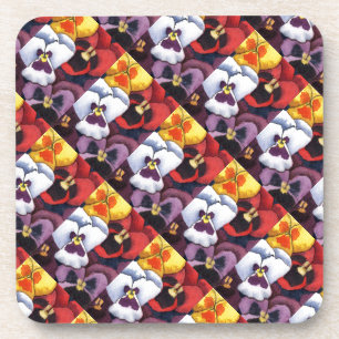 Ensemble de Dessous de verre floraux "Pansy #2 Til