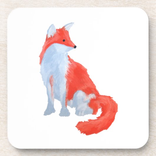 Ensemble de Dessous de verre Fox mignonne (Devant)