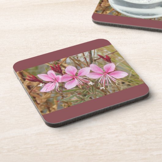 Ensemble de dessous de verre - Guara rose (Côté gauche)