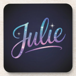 Ensemble de Dessous de verre Julie Blue Sparkles