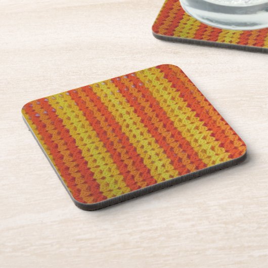 Ensemble de dessous de verre - Orange afghan (Côté gauche)