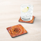 Ensemble de dessous de verre Peachy Orange Rose Ar (Côté Droit)