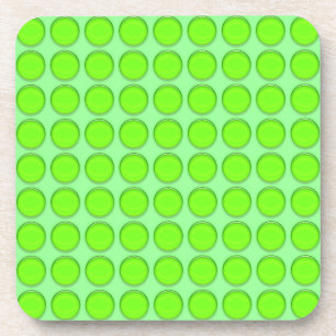 Ensemble de dessous de verre - Points verts