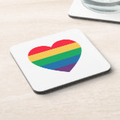 Ensemble de Dessous de verre Rainbow Heart Pride (Côté gauche)
