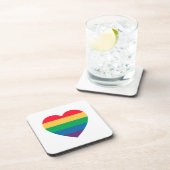 Ensemble de Dessous de verre Rainbow Heart Pride (Côté Droit)
