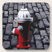 Ensemble de Dessous de verre Red Fire Hydrant New (Devant)