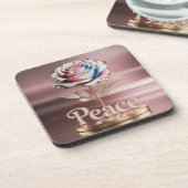 Ensemble de Dessous de verre rose métallique (Côté gauche)