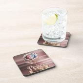 Ensemble de Dessous de verre rose métallique (Côté Droit)