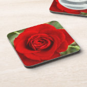 Ensemble de dessous de verre rose rouge (Côté gauche)