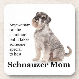 Ensemble de Dessous de verre Schnauzer Mom