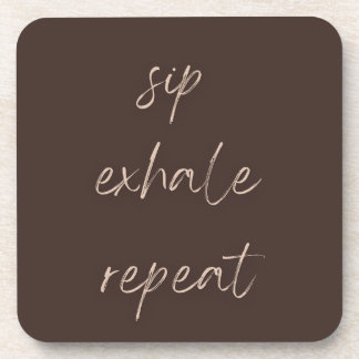 Ensemble de dessous de verre Sip Exhale Repeat Wai