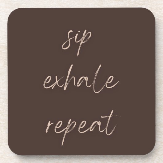 Ensemble de dessous de verre Sip Exhale Repeat Wai (Devant)