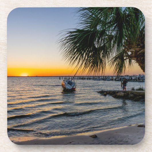Ensemble de Dessous de verre Sunset de la Floride  (Devant)