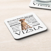 Ensemble de Dessous de verre Vizsla Traits (Côté gauche)