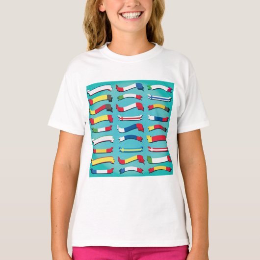 Ensemble de drapeaux T-shirt filles (Devant)