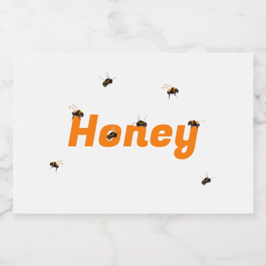 Ensemble de Étiquettes alimentaires de miel Jar (Étiquettes simples)