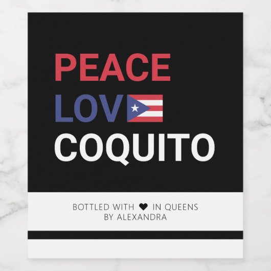 Ensemble de Étiquettes Coquito Christmas Food and  (Étiquettes simples)