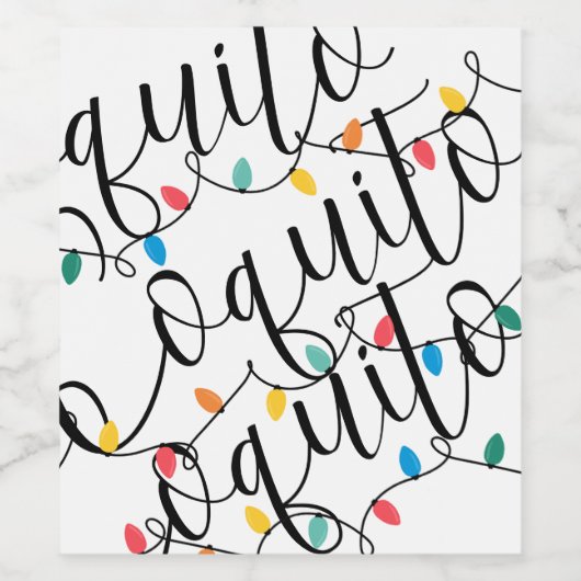 Ensemble de Étiquettes Coquito Christmas Food and  (Étiquettes simples)