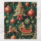 Ensemble de Étiquettes de Noël baroque (Étiquettes simples)