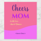 Ensemble de Étiquettes de vin de maman (Étiquettes simples)