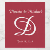 Ensemble de étiquettes de vin monogramme (Étiquettes simples)