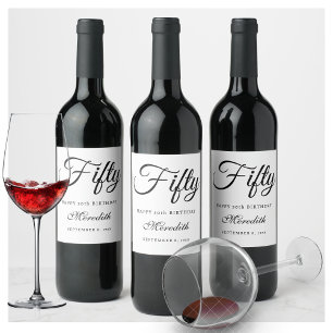 Ensemble de Étiquettes de vin personnalisé Cinquan