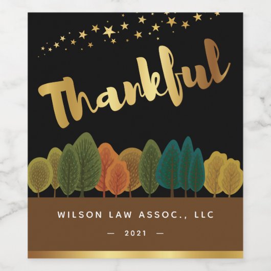 Ensemble de Étiquettes de voeux Thanskgiving (Étiquettes simples)