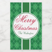 Ensemble de Étiquettes Festive Green Food and Beve (Étiquettes simples)