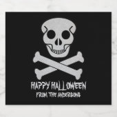 Ensemble de Étiquettes pour le crâne d'Halloween e (Étiquettes simples)
