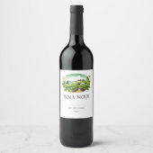 Ensemble de Étiquettes Vins Vignoble Vert Simple (Devant)