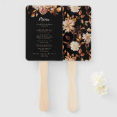 Ensemble de éventails de menu floral d'automne noi (Devant et derrière)