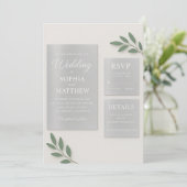 Ensemble de faire-part de mariage en acrylique à m (Debout devant)