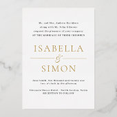 Ensemble de Faire-part de mariage - Invitation de  (Recto)