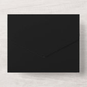 Ensemble de faire-part de mariage noir de luxe (Verso)