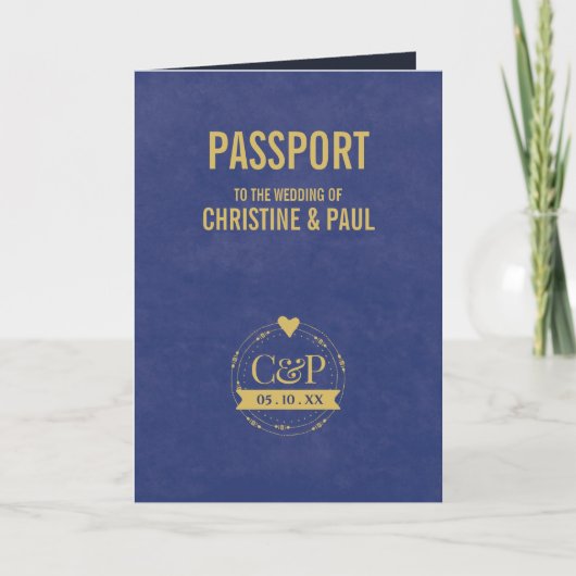 Ensemble de Faire-part de mariage Passport (Devant)