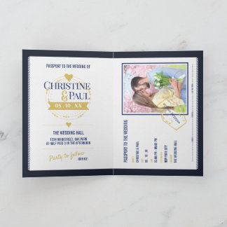 Ensemble de Faire-part de mariage Passport