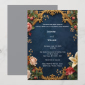 Ensemble de Faire-part de mariage Roses romantique (Devant / Derrière)