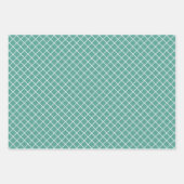 Ensemble de feuilles de papier cadeau à carreaux é (Devant 3)