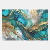 Ensemble de feuilles de papier d'emballage en marb (Devant)