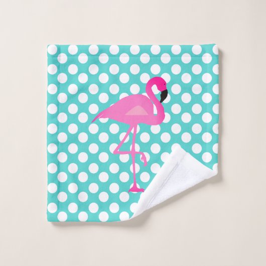 Ensemble de Flamant rose et de serviette de Bath (Gant de toilette)